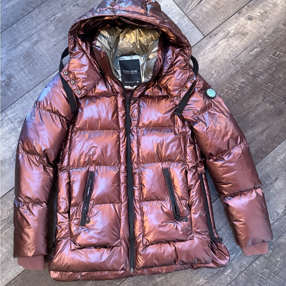 Noize Metallic Brown Puffer Jacket xs/s